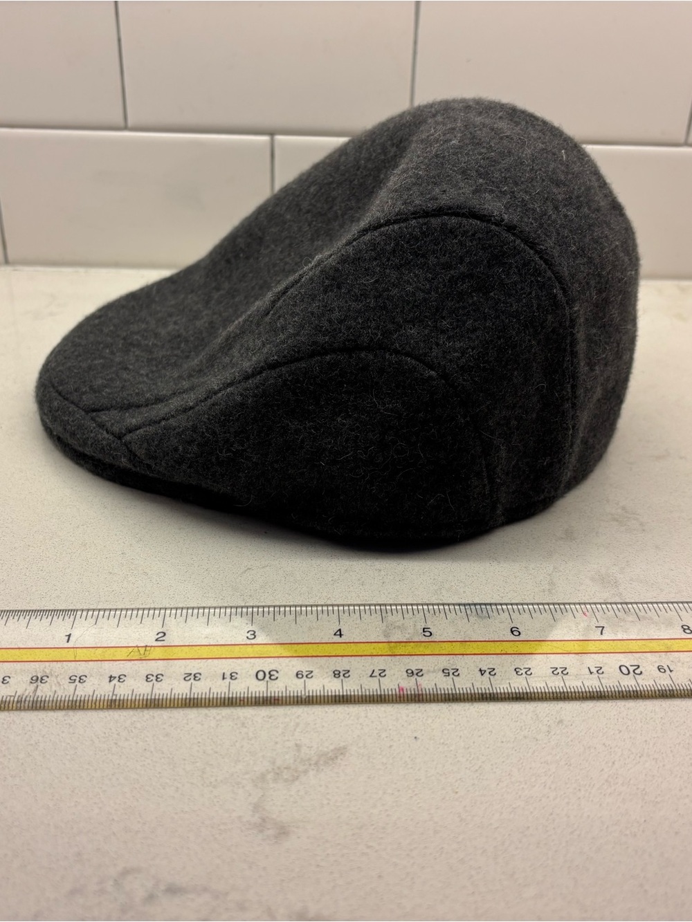 Kangol Classic Dark Gray Wool Flat Cap Mens L